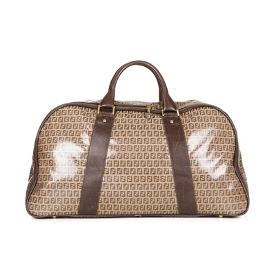 Lot 337 - Fendi, a patent Zucca holdall.