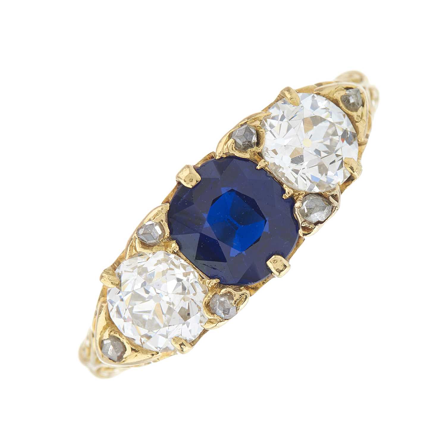 Lot 1 - A late Victorian 18ct gold cushion-shape...