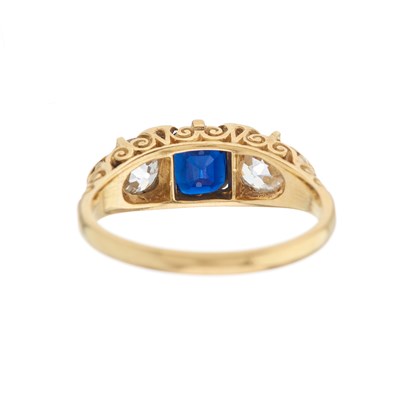 Lot 1 - A late Victorian 18ct gold cushion-shape...