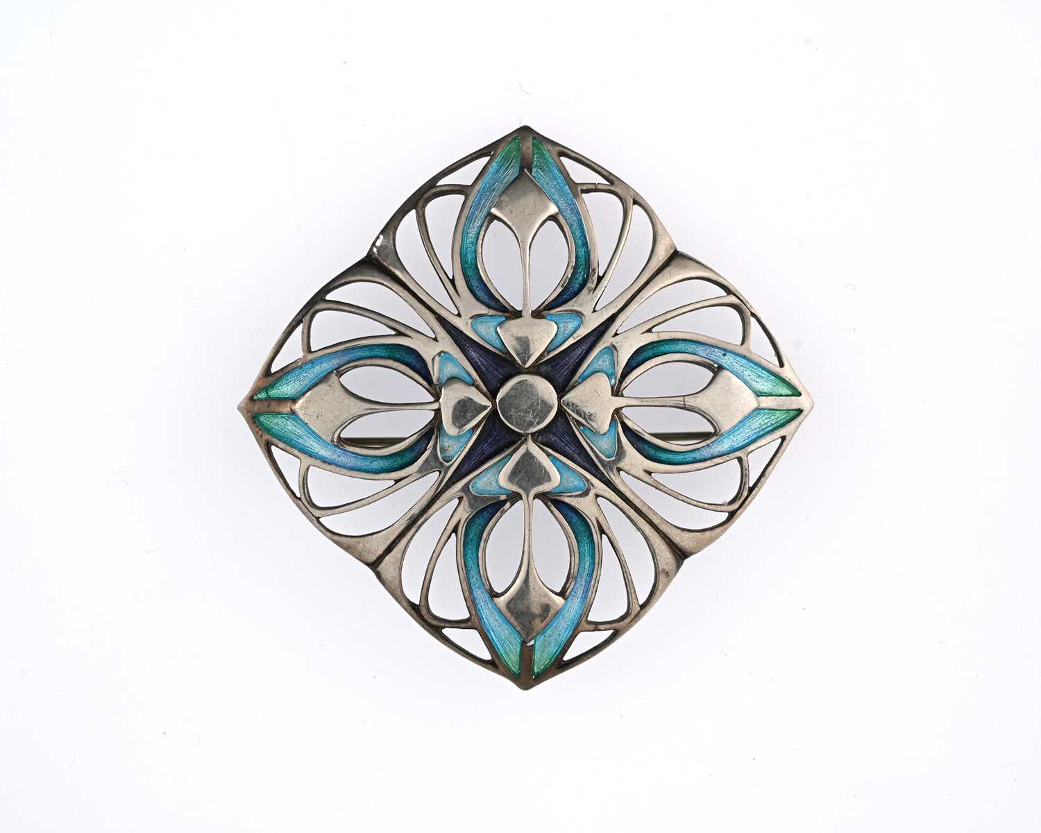 Lot 19 - An Arts and Crafts style silver and enamelled...