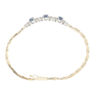 Lot 52 - A gold sapphire and diamond bracelet
