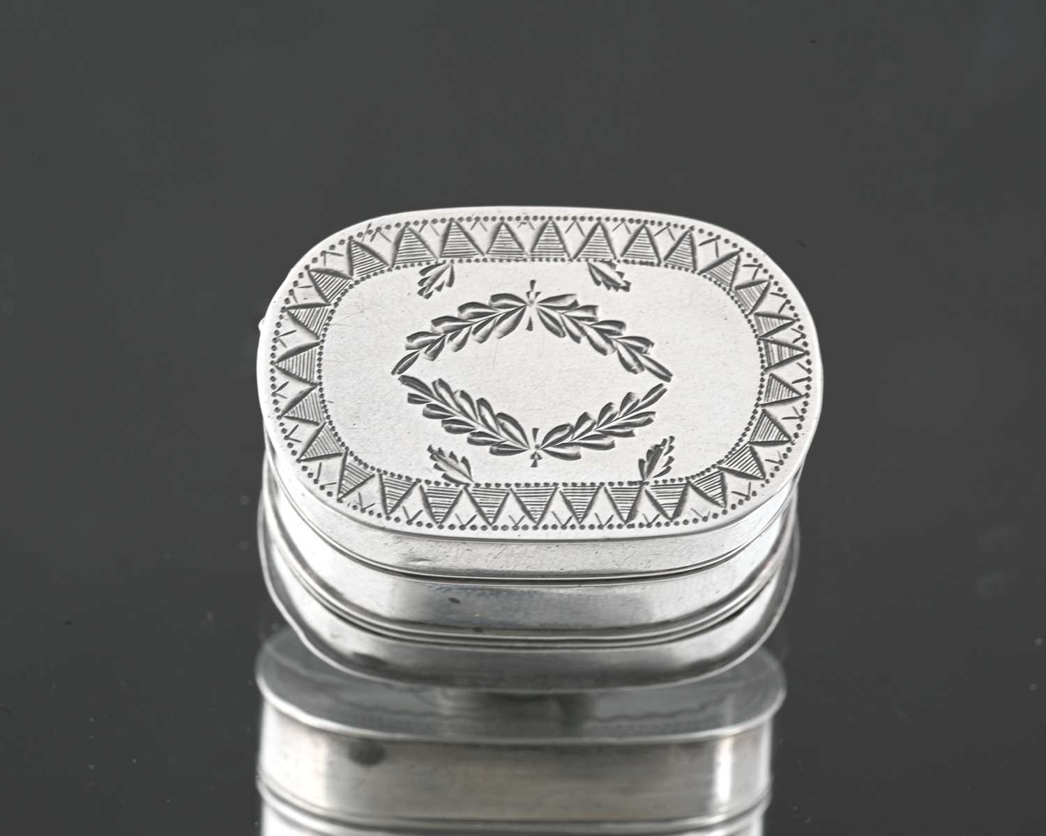 Lot 68 - A George III silver nutmeg grater, of oval...