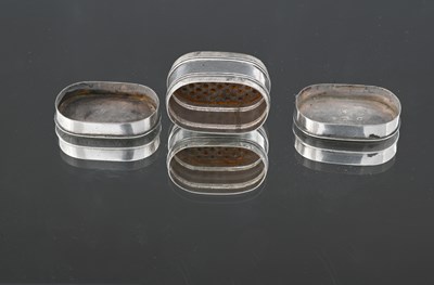 Lot 68 - A George III silver nutmeg grater, of oval...