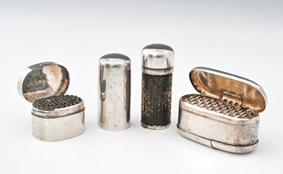 Lot 74 - A George III silver nutmeg grater, of oval...
