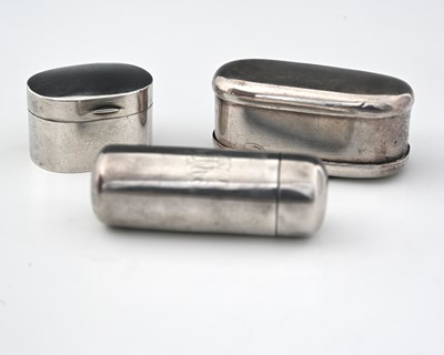Lot 74 - A George III silver nutmeg grater, of oval...