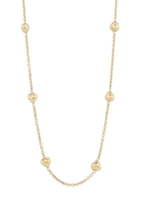 Lot 211 - An 18ct gold heart necklace