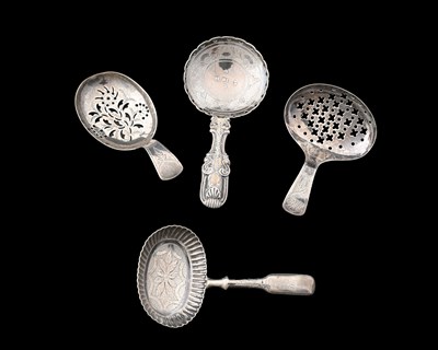 Lot 196 - A George III silver tea caddy spoon, the oval...