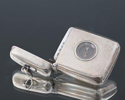 Lot 32 - A Victorian silver novelty combination vesta...