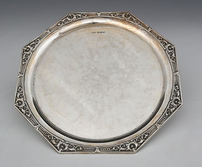 Lot 419 - A George VI silver salver, of octagonal...
