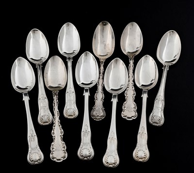 Lot 277 - A set of four Scottish Victorian silver single-...
