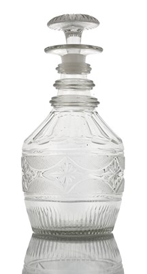 Lot 457 - An Anglo Irish glass decanter, circa 1810, of...