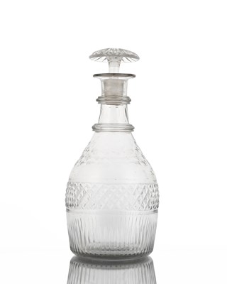 Lot 456 - An Anglo Irish glass decanter, circa 1805, two...