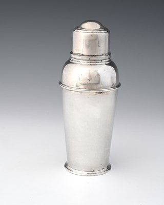 Lot 129 - An Art Deco silver plated cocktail shaker,...