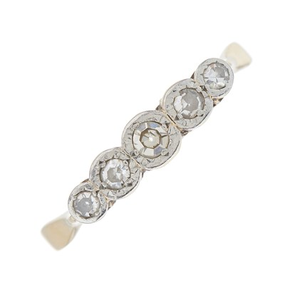 Lot 84 - A mid 20th century 18ct gold graduated...