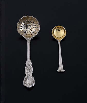 Lot 3 - A Victorian silver sifter ladle, King's...