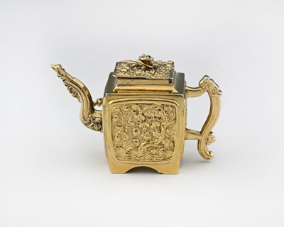 Lot 267 - A George IV silver-gilt Chinoiserie miniature...