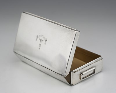 Lot 522 - An Edward VIII silver travelling sandwich box,...