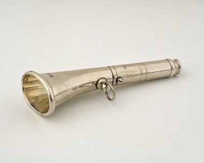 Lot 294 - An Edwardian silver hunting horn, with an...
