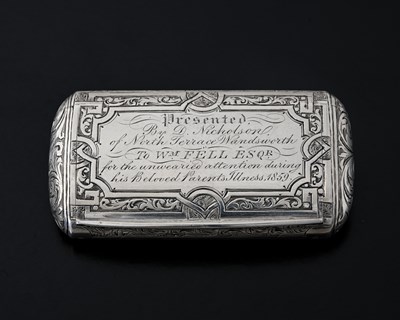 Lot 99 - A Victorian silver snuff box, with...