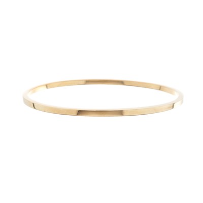 Lot 94 - A 9ct gold polished bangle bracelet, hallmarks...
