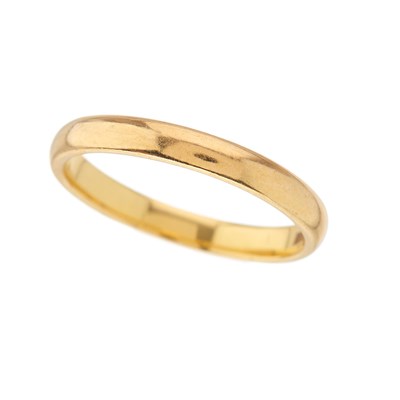 Lot 95 - An Art Deco 22ct gold wedding band ring, maker'...