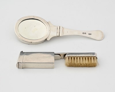 Lot 193 - A George III silver travelling toothbrush, the...