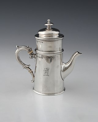 Lot 387 - A Victorian silver coffee percolator, the...