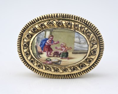 Lot 112 - A seventeenth-century German silver-gilt box,...