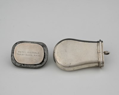 Lot 520 - An unusual Victorian silver pouch-shaped box...