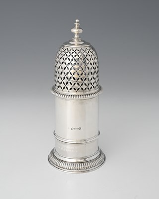 Lot 385 - A large Victorian silver caster, heavy gauge,...