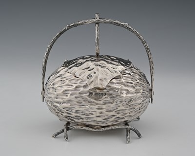 Lot 664 - Hukin and Heath, a silver naturalistic biscuit...