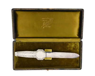 Lot 127 - Lucien Georges Bazor, an Art Deco silvered...