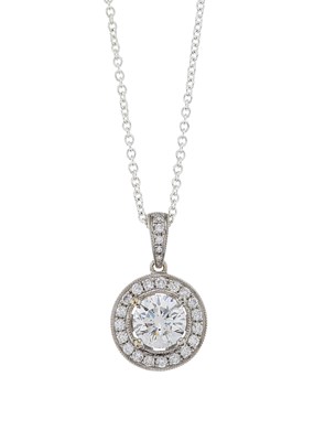 Lot 115 - An 18ct gold brilliant-cut diamond...