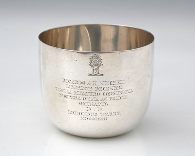 Lot 334 - A Victorian silver tumbler, London 1872, E.C....