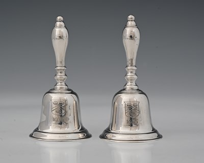 Lot 467 - A pair of silver table bells, London 1934/5,...