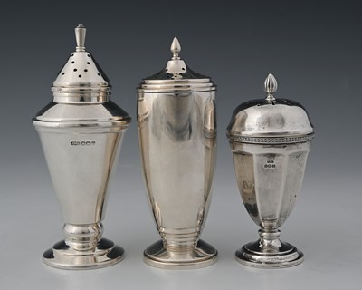 Lot 254 - Three twentieth-century silver modernist style...