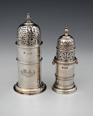 Lot 248 - A Victorian silver lighthouse-form caster, in...