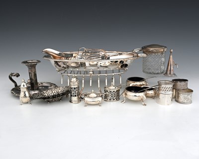 Lot 243 - A pair of late Victorian silver pierced bon...