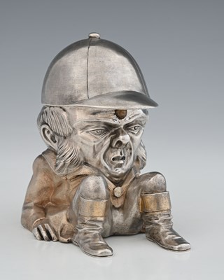 Lot 177 - A Victorian cast parcel-gilt silver figural...