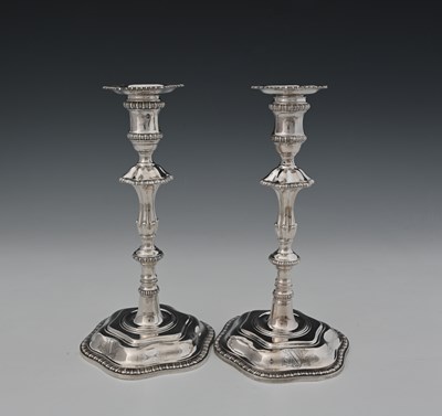 Lot 434 - A pair of early George III cast silver...
