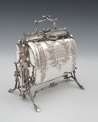Lot 724 - William Staniforth's Biscuit Box, a silver...