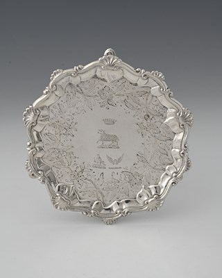 Lot 286 - A George III silver waiter, London 1768, by...