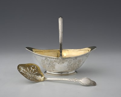Lot 290 - A Victorian silver shaped-oval sugar basin,...