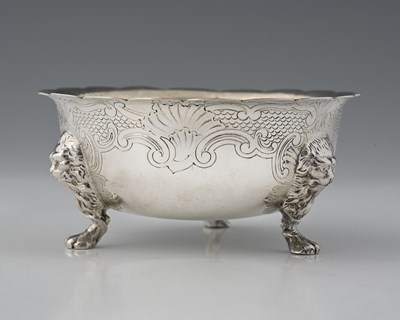 Lot 337 - A Victorian silver bowl, with a scalloped rim,...