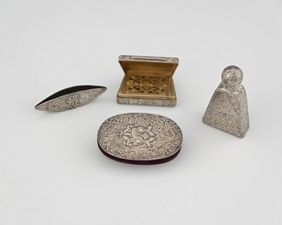 Lot 81 - A group of four Victorian silver items from a...