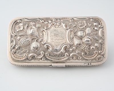 Lot 271 - A Victorian silver cheroot case, Birmingham...