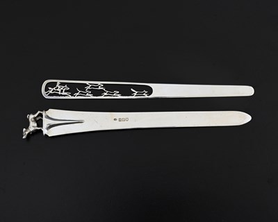 Lot 287 - An Edwardian silver paper knife or letter...