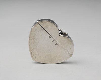 Lot 85 - A late Victorian silver heart-shaped vesta...