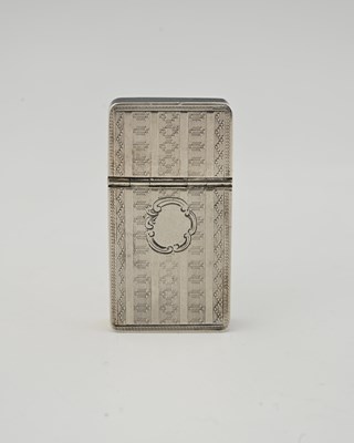 Lot 83 - A mid-Victorian silver engine-turned vesta...