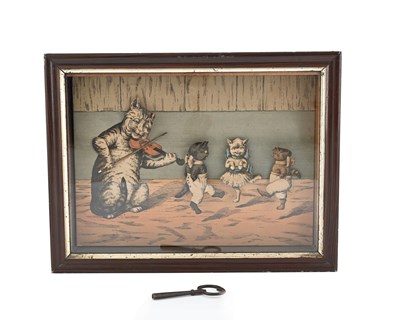 Lot 242 - A German musical cat automaton, circa 1890,...
